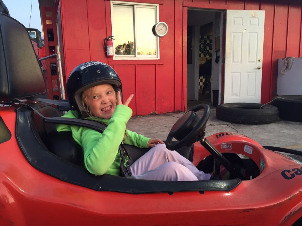 Girl in go-kart