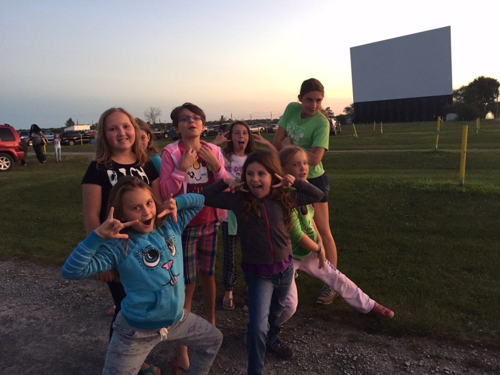 Girls at the drive-in