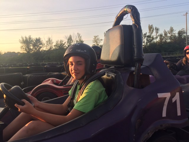 Girl in go-kart