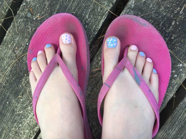 painted toenails