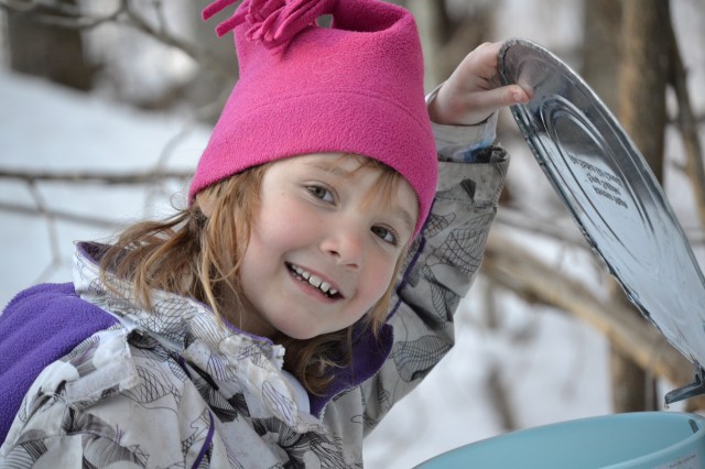 Girl with sap bucket