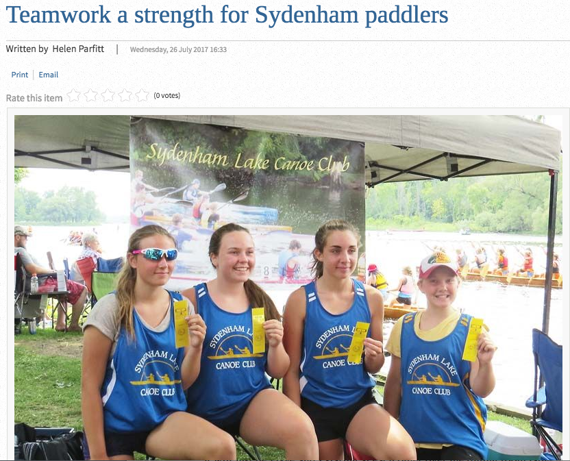 Picture of girls in newspaper