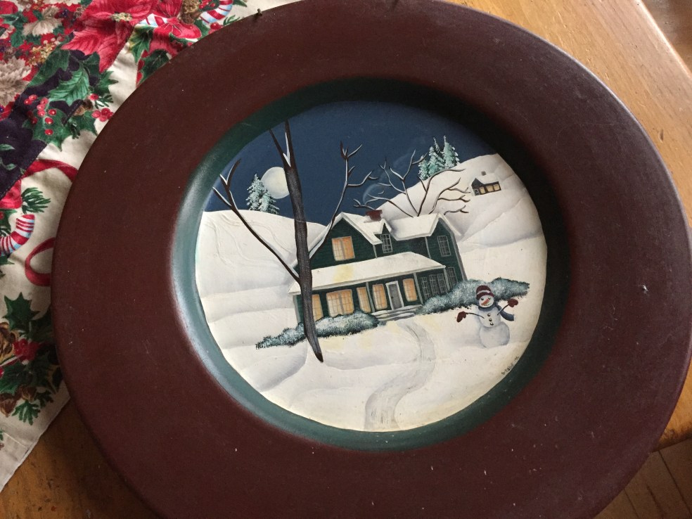 tole painted plate