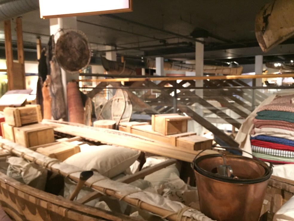 Canoe laden with trade goods