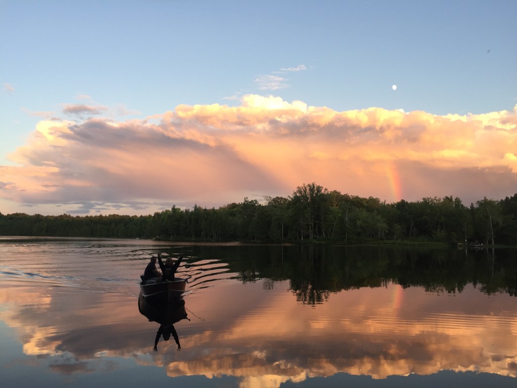 Brilliant sky over the lake