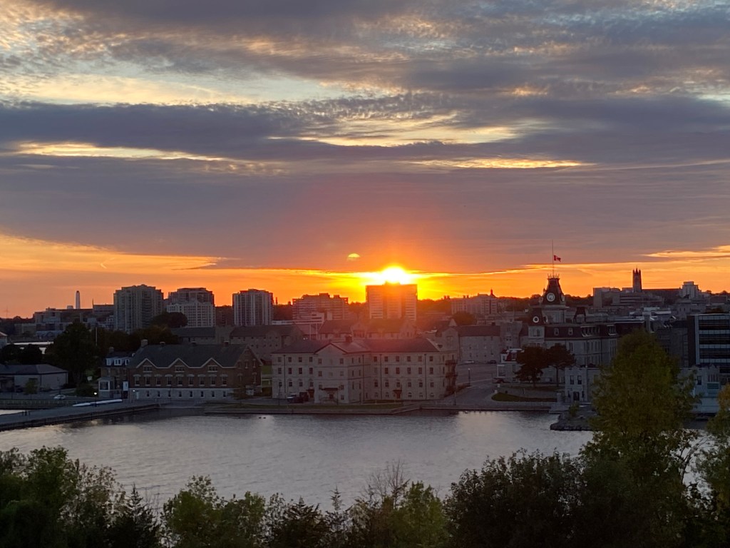 Sunset over Kingston from Fort Henry hill