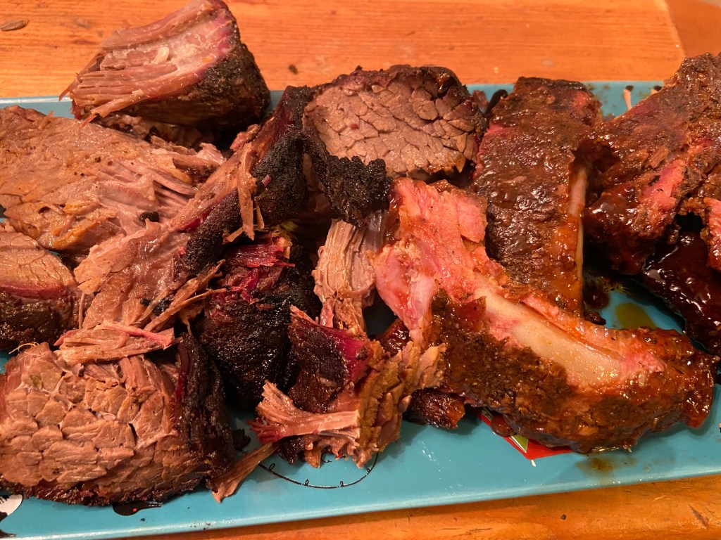 BBQ meat on a platter