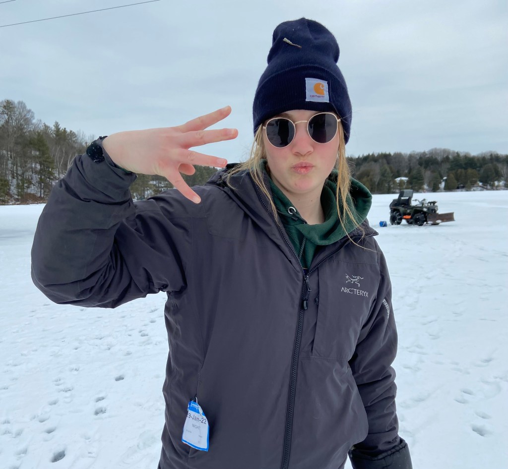 Clare looking cool at the lake