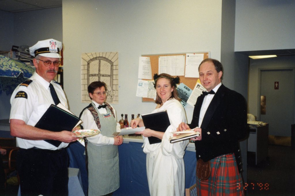 Dressed up to judge our Halloween contest