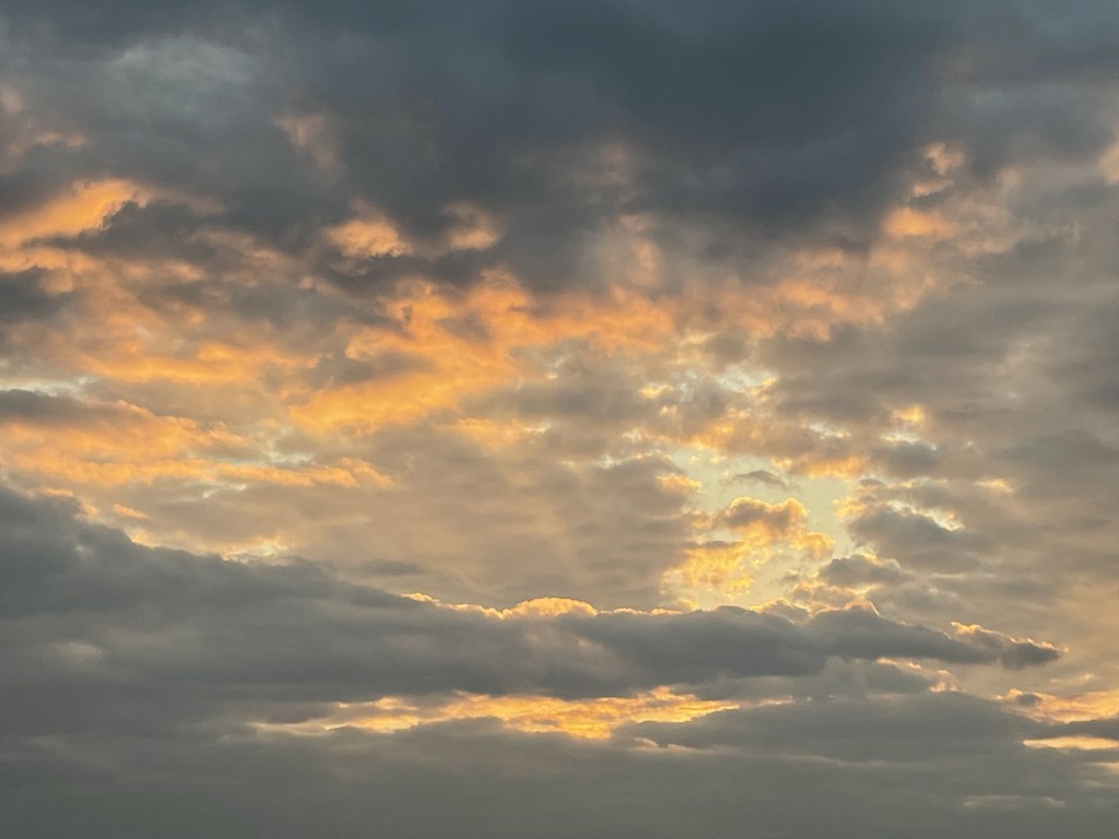 Stunning orange clouds