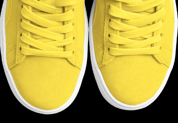 bright yellow sneakers