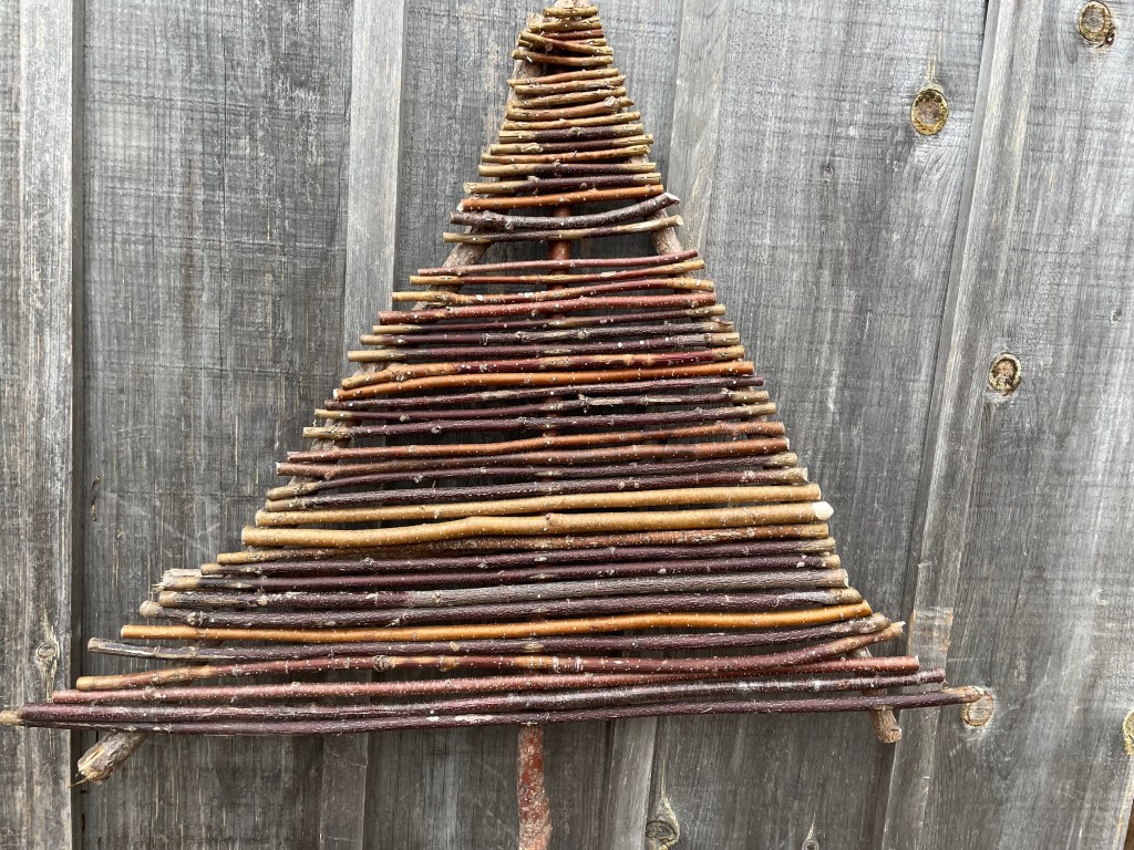 Christmas tree made out of willow