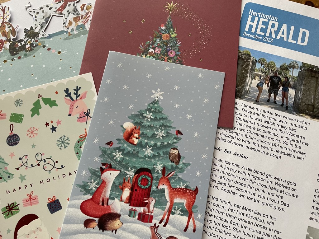 Christmas cards and newsletter