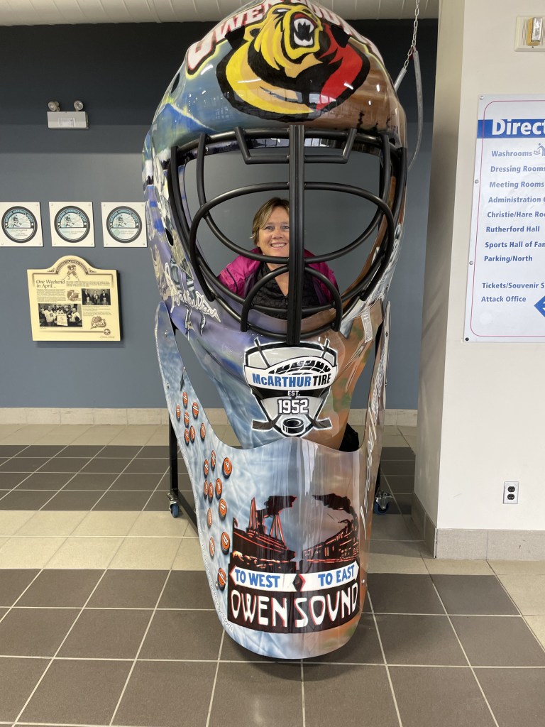 Blog post writer in the Owen Sound helmet