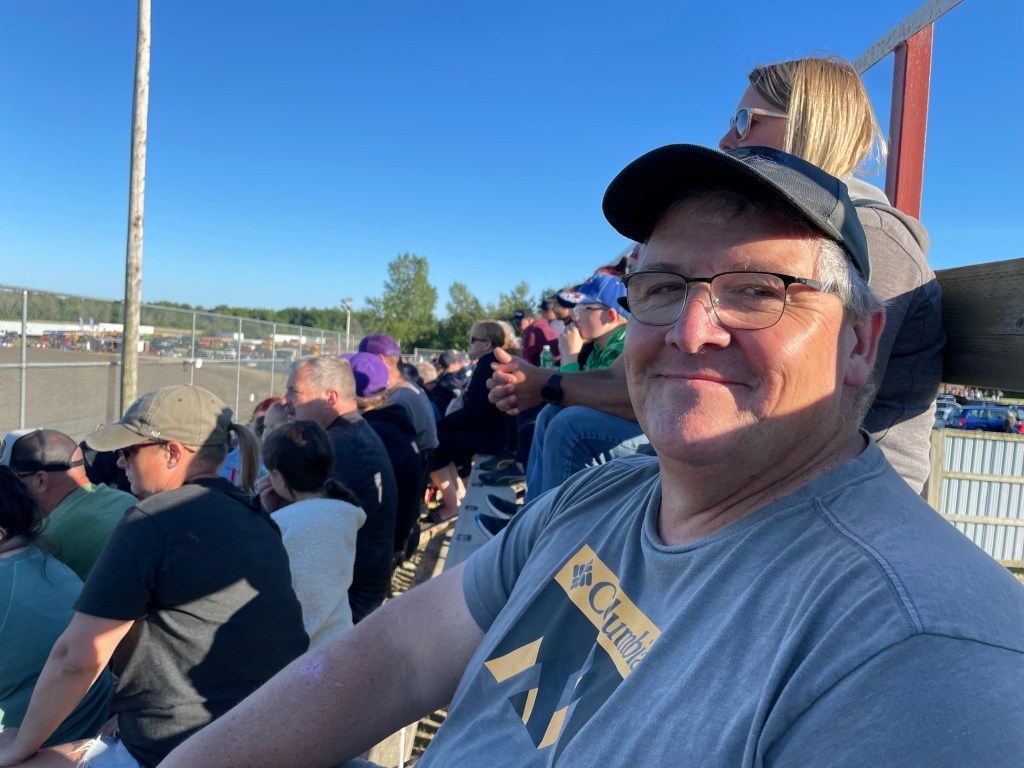 Dave at the racetrack