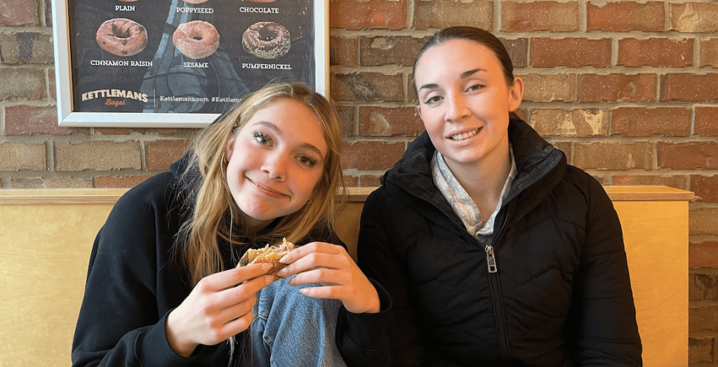 My daughters Clare and Grace back together again