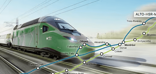 High speed train and proposed route
