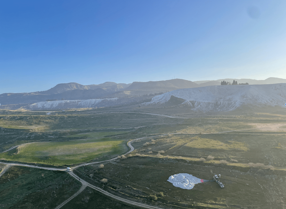 Deflated hot air balloon at Pamukkale Turkey